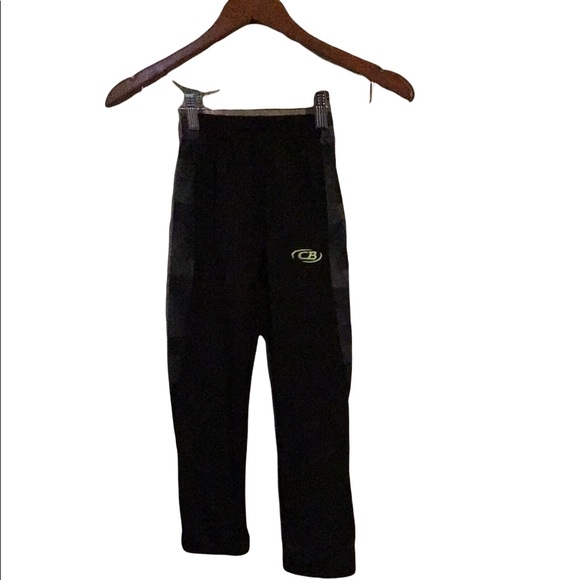 Boy’s pre worn good condition CB size 4T athletic joggers black reflective zip - Picture 3 of 12